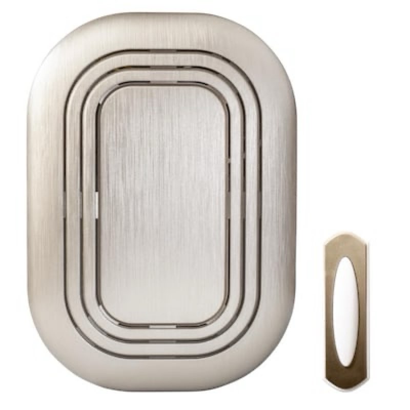 utilitech satin nickel wireless doorbell chime