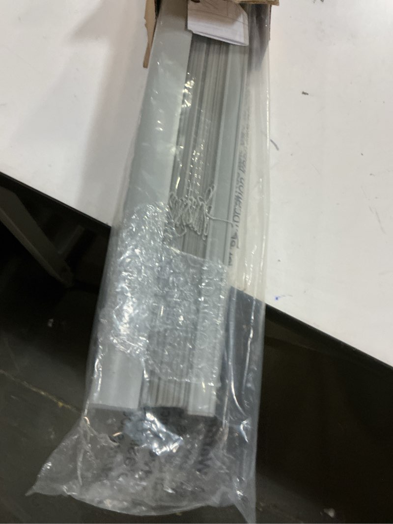 Condition photo showing Good Condition for LazBlinds Cordless Grey 1” Light Filtering Vinyl Mini Blinds, 46" W X 48" H Horizontal Window Blinds for Home, Cordless Shades for Indoor Windows Grey 46"W X 48"H