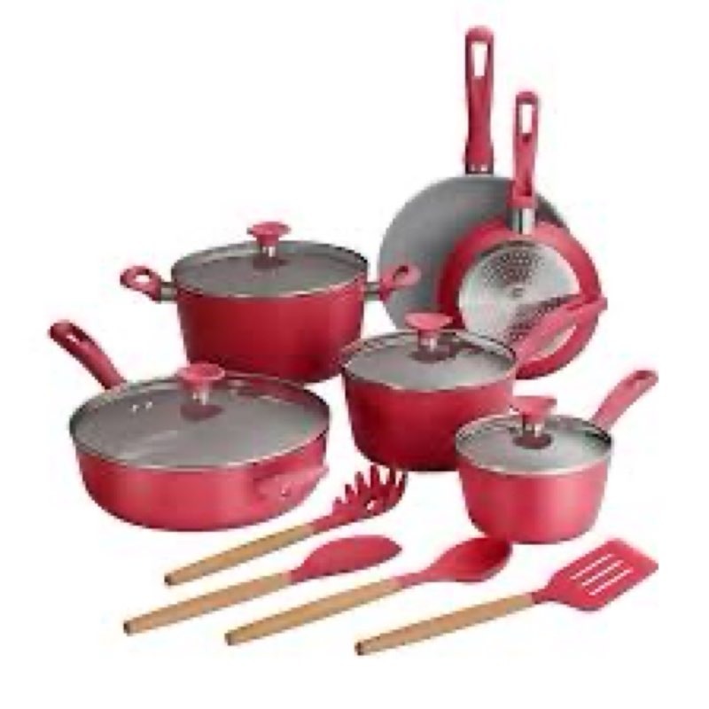 tramontina solara 14 pc ceramic induction-ready cookware set