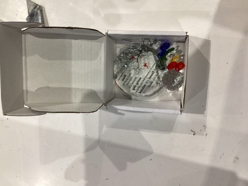 Condition photo showing As Is for memorial suncatcher ornament - sympathy gift for loss of loved one - crystal rainbow maker - those we love don't go away - hanging crystal decor home decor window décor