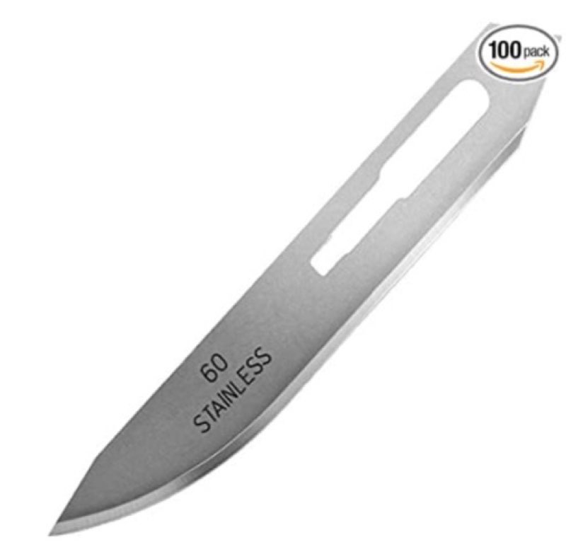 havalon #60xt stainless steel bulk replacement blades, 100 count
