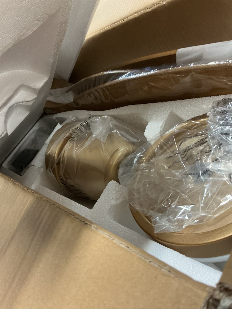 Condition photo showing Good Condition for 52 inch Champagne Gold Luxury Style Ceiling Fan with Light Solid Wood Blade Noiseless Reversible Motor Dimmable Light Memory Living Room and Bedroom Ceiling Fan (Golden04) (Gold)