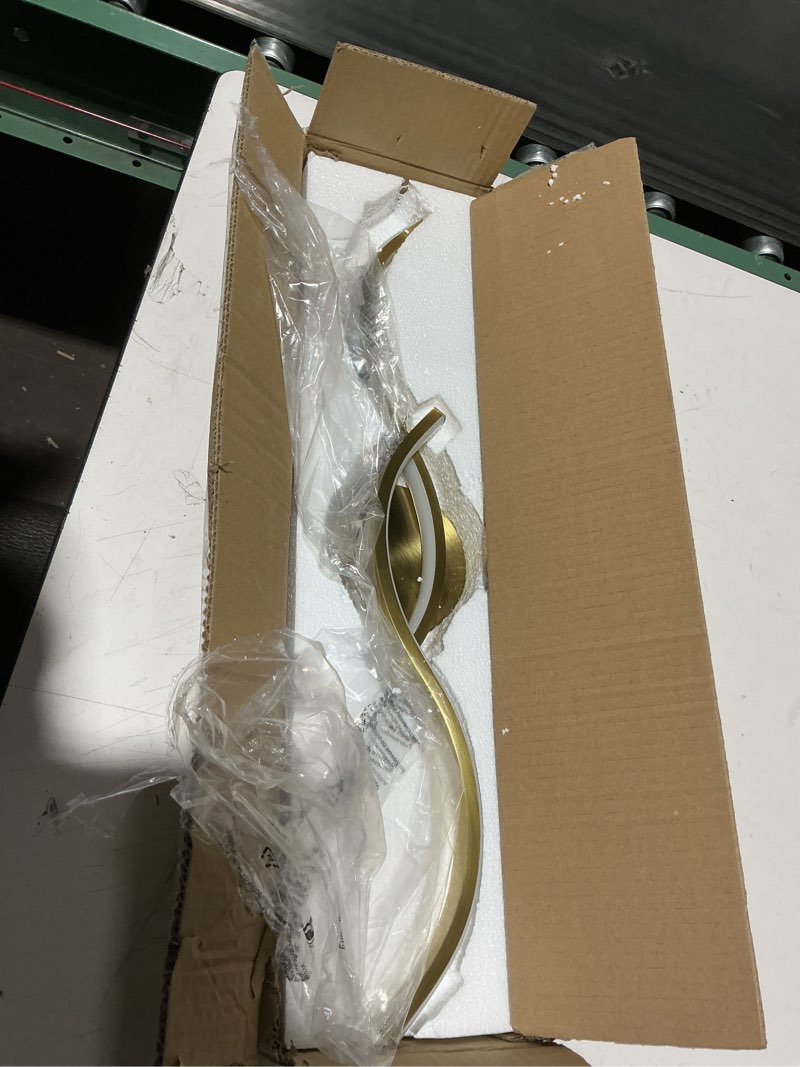 Condition photo showing Good Condition for EDISLIVE 24 Inch Gold LED Vanity Light, 15W Dimmable Modern Wall Sconce, 3000K Warm White Linear Fixture with Acrylic Strip Shade for Bathroom Mirror Bedroom Makeup