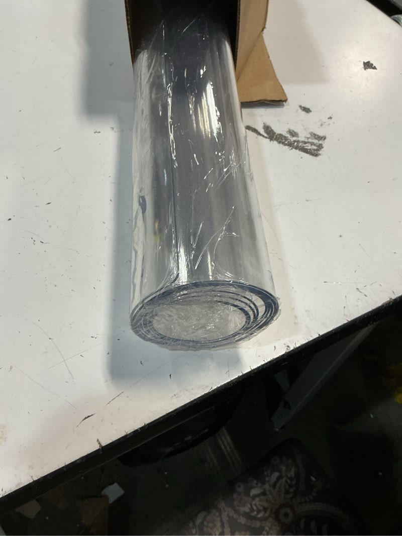 Condition photo showing Good Condition for clear table protector 44 x 72 inch, 1.5mm thick plastic table cover, waterproof pvc clear table cover protector, desk protector mat, writing desk pad for desktop, coffee & dining room table 44 x 72 inches crystal clear