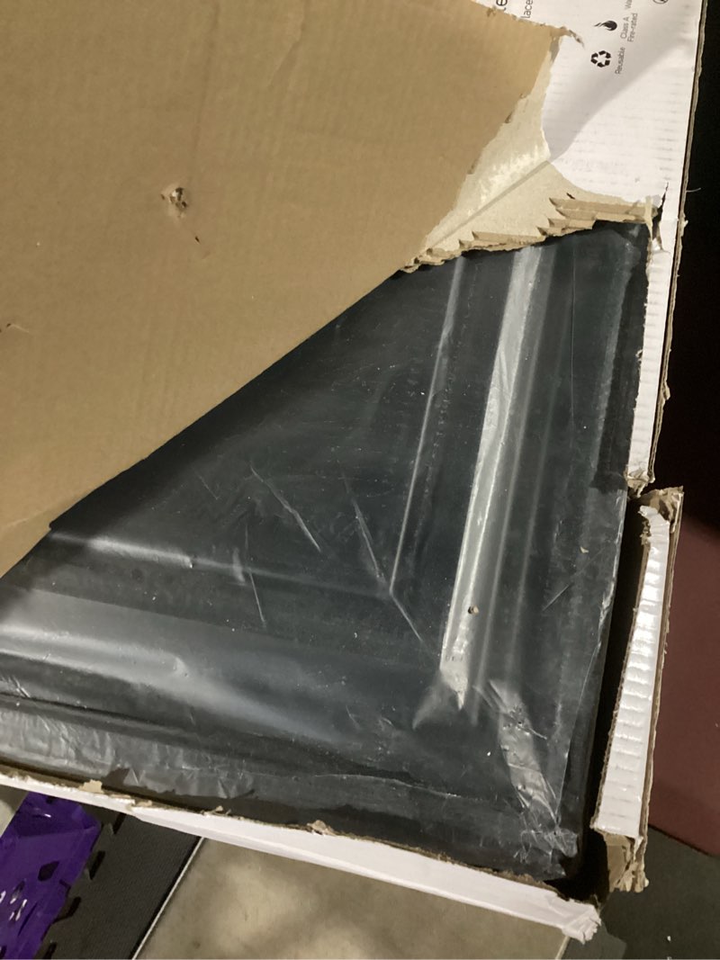 Condition photo showing Good Condition for STICKGOO Black Drop Ceiling Tile 2ft x 2ft, Ceiling Panel High-Grade PVC Coverings 24 x 24in - 12 Pack Cover 48 Sq. Ft 24"x24" Black