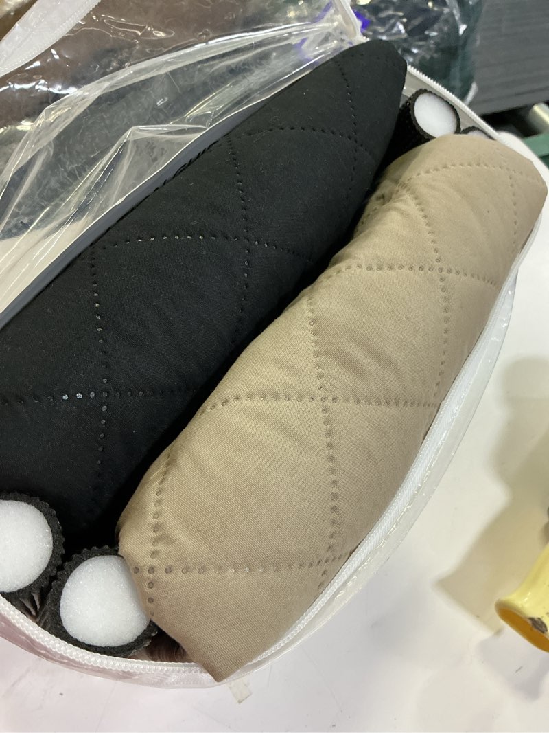 Condition photo showing Good Condition for purefit reversible quilted sofa cover, water resistant slipcover furniture protector, washable couch cover with non slip and elastic straps for kids, dogs, pets (loveseat, black/beige) medium black/beige