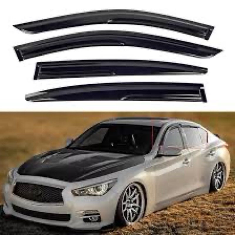 AceRide Window Visors for Infiniti Q50 2014 2015 2016 2017 2018 2019 2020 2021 2022, Window Deflecto