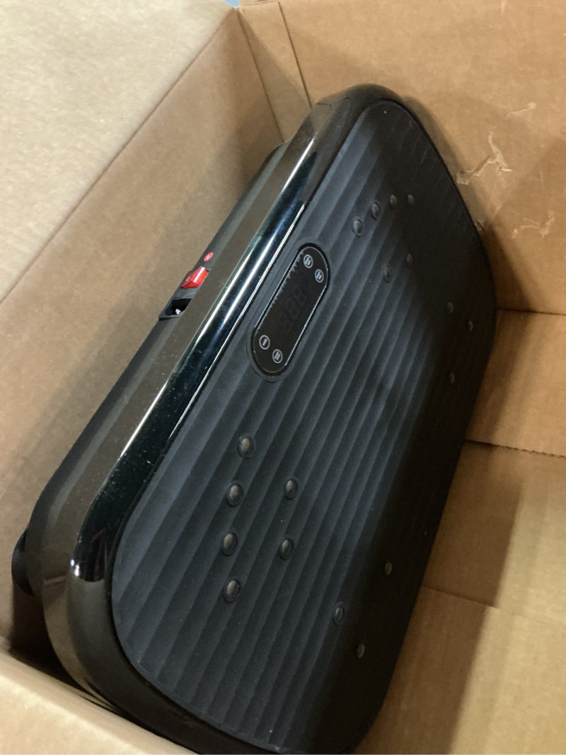Condition photo showing As Is for Vibration Plate Exercise Machine, Vibration Plate for Lymphatic Drainage 330 Lbs Capacity Whole Body Vibration Platform Machines Helps Weight Loss Shaping Toning Wellness Black