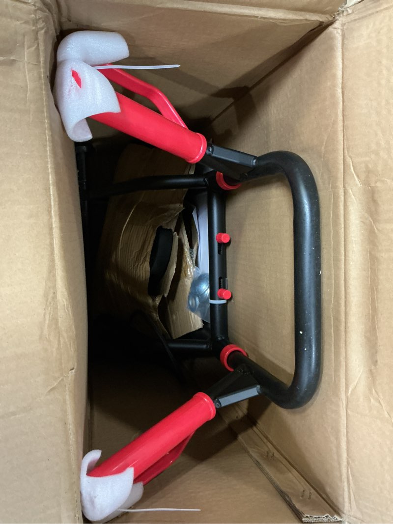 Condition photo showing Good Condition for stair climber hand truck dolly, heavy duty 440 lb capacity trolley cart with telescoping handle and rubber wheels 6 rubber wheels and rope for moving logistics warehouse red