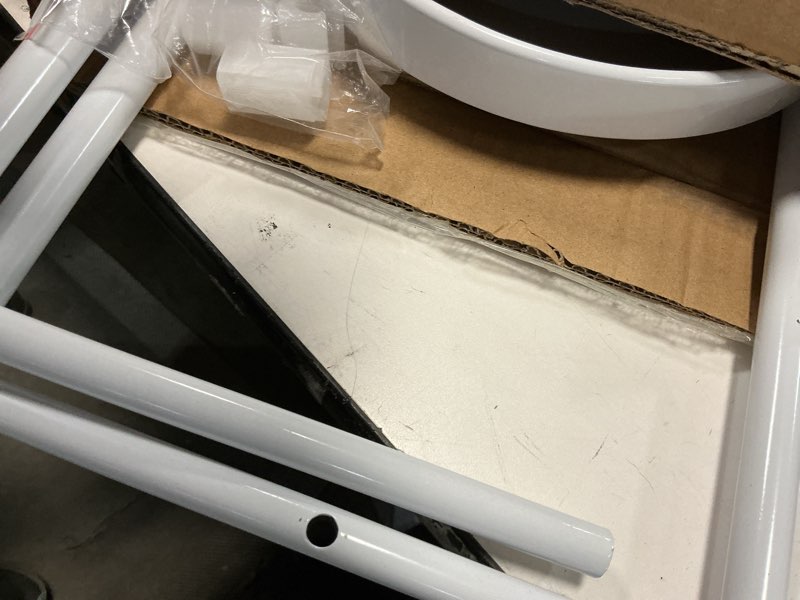 Condition photo showing As Is for Plant Stand,2 Tier Metal Flower Plants Holder with 2 Removable Display for Indoor or Outdoor,Pot Plant Planter Display(30 X 10in,White)