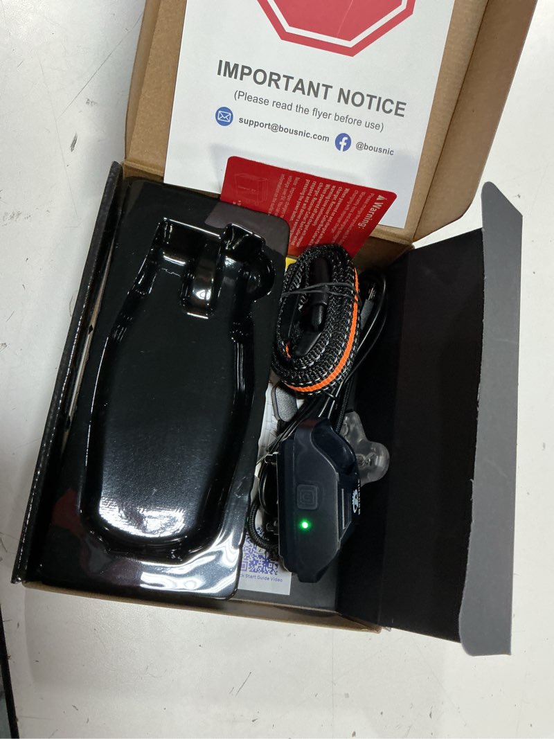 Condition photo showing Good Condition for bousnic dog shock collar - 3300ft dog training collar with remote for 5-120lbs small medium large dogs rechargeable waterproof e collar with beep (1-8), vibration(1-16), safe shock(1-99) (orange)