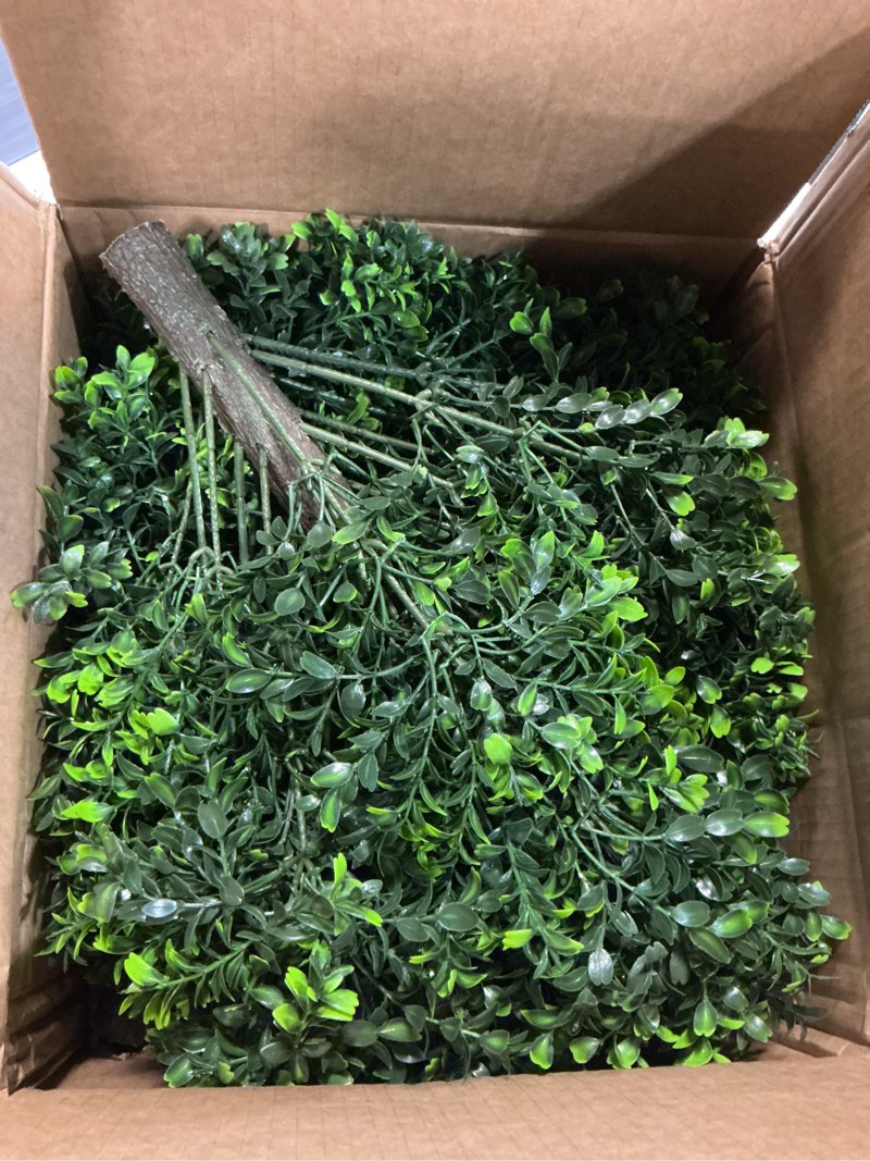 Condition photo showing Good Condition for jting' choisir set of 2 artificial boxwood topiary ball trees with ground spike, 26 inches uv resistant fake plant bushes shrubs, for indoor outdoor front porch garden (boxwood)