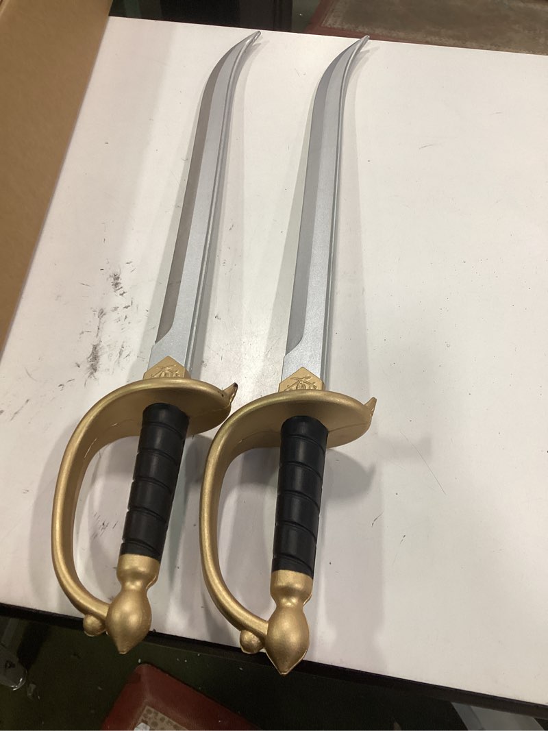 Condition photo showing Good Condition for damdos Halloween Prop 2PCS Cosplay Sword Weapon,30" PU Foam Sword Pirateca Sword Role Play LARP Birthdays Gifts(2PCS Sets)
