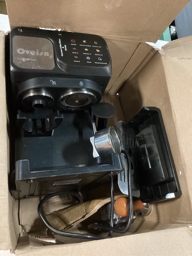 Condition photo showing As Is for oveisn espresso machine