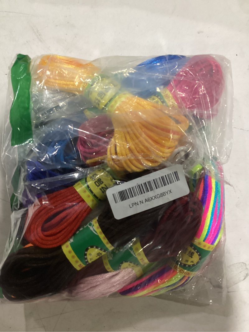 Condition photo showing Good Condition for PH PandaHall 3mm Satin Nylon String 16 Colors Rattail Silk Cord 160 Yards Silk Bracelet String Beading String for Friendship Bracelet Necklace Chinese Knot Macramé Trim Dream Catchers Braid Hair