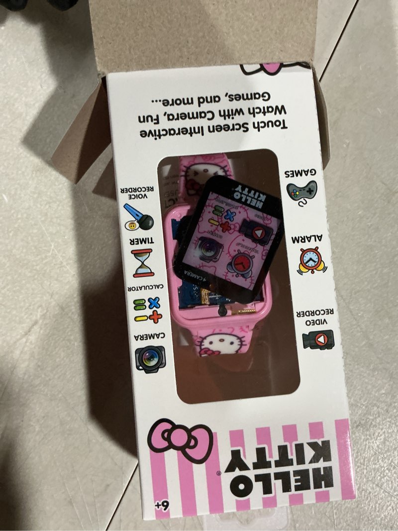 Condition photo showing Good Condition for Hello Kitty Kids Smartwatch - Interactive Touchscreen with 10 Watch Faces, Camera, Games, Alarm, Step Tracker & More - Fun Gift for Girls with Pink Silicone Strap - Fits Wrists 5.5'' to 8.0"