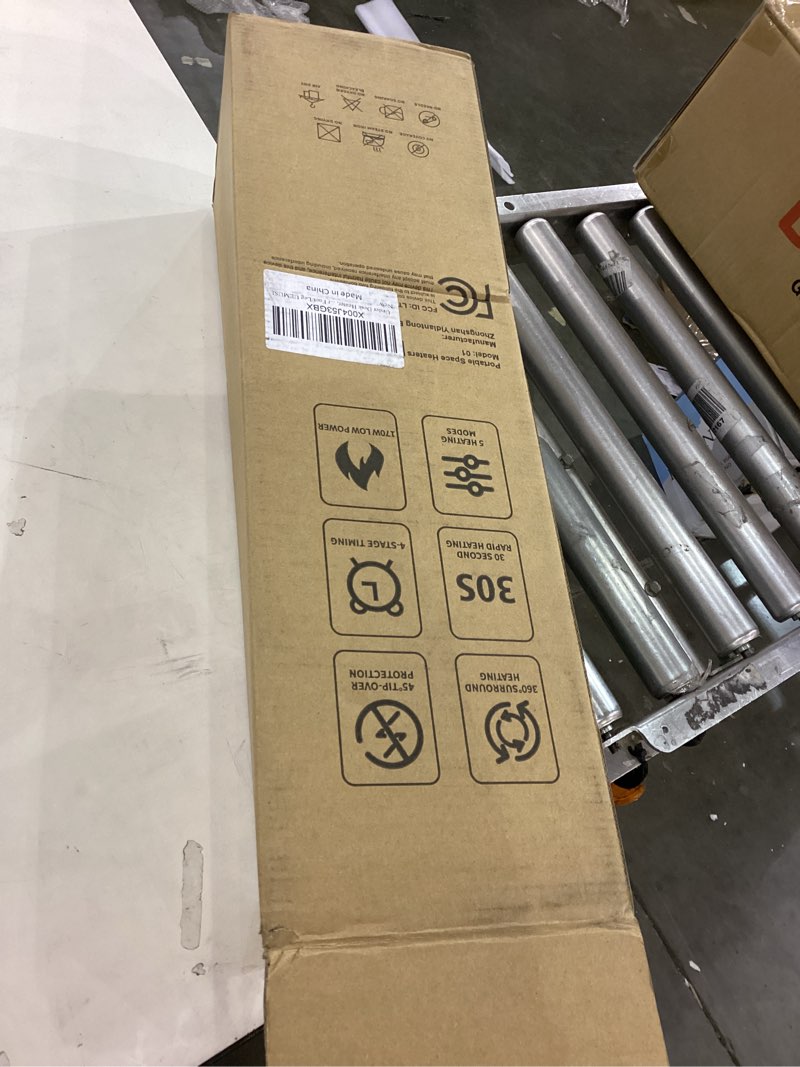 Condition photo showing As Is for Under Desk Heater, Electric Foot Warmer for Office & Home, Portable Space Heater with Heated Floor Mat, Quiet Foot heater with Thermostat and Timer, Radiant Heater Indoor Use for Foot/Leg UEMUSI Without Top Cover