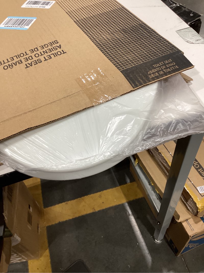 Condition photo showing As Is for Bemis 170 Durable Plastic Toilet Seat, Elongated, White