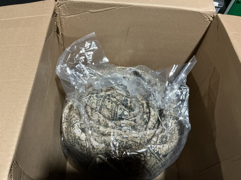 Condition photo showing Good Condition for Vintage Area Rug 9x12 Brown Washable Living Room Large Carpet Non Slip Bedroom Indoor Office Low Pile Traditional Distressed Retro Accent Rug for Dining Room 9' x 12' (Rectangular) Accent Brown