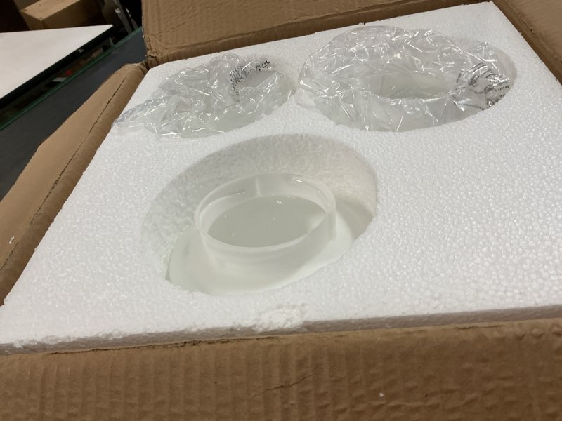 Condition photo showing New/Like New for LMS Mid Century 3-Light Cluster Pendant Lights, Matte Black Kitchen Island Light Fixtures with White Globe Glass Shade, Adjustable Hanging Light for Home Office Bathroom Dining Room, LMS-186BK3