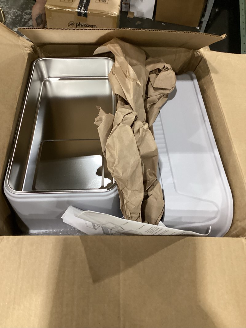 Condition photo showing Good Condition for elevated dog bowls set, 1 gallon automatic gravity food feeder & water dispenser with stainless steel bowls, adjustable elevated feeder for small medium large dogs, anti-choking & neck protection