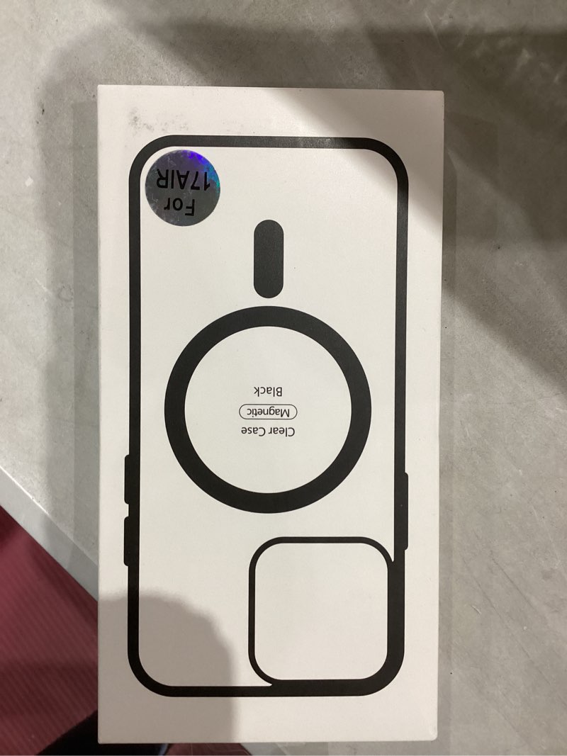 Condition photo showing New/Like New for Compatible with Magnetic Matte Clear Case for Phone 17 Air–Tough Drop-Resistant Design, Anti-Yellow, Shockproof, Slim Transparent Cover (Black) Black-17A 17 Air