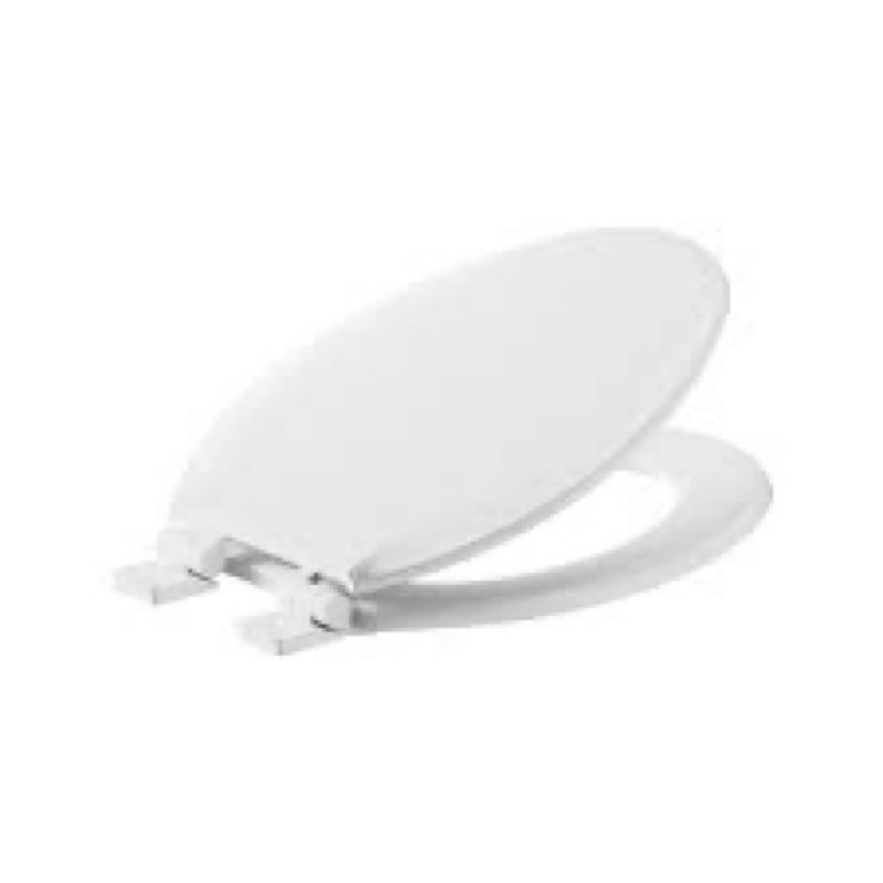 American Standard Bedminster Wood White Elongated Soft Close Toilet Seat 