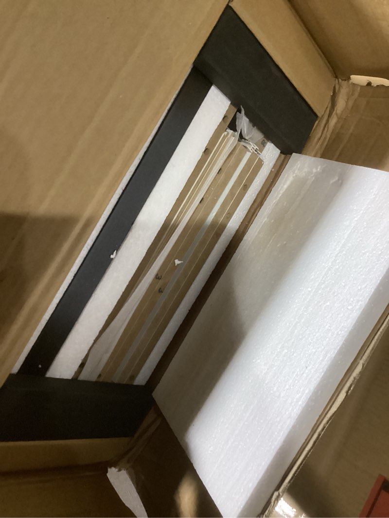 Condition photo showing Good Condition for 55" Sideboard Buffet Cabinet with Storage, Large Kitchen Storage Cabinet with 2 Drawers and 4 Barn Doors, Farmhouse Coffee Bar Buffet Table for Kitchen Living Room Room, White