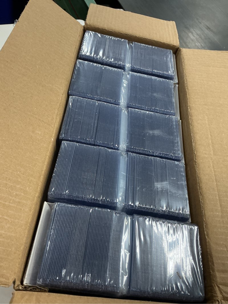 Condition photo showing New/Like New for 2000 card sleeves top loaders for cards, 3" x 4" hard plastic toploaders, baseball card protectors, trading card holder for football sports cards (1000 toploaders + 1000 penny sleeves) 1000 hard sleeves + 1000 soft sleeves