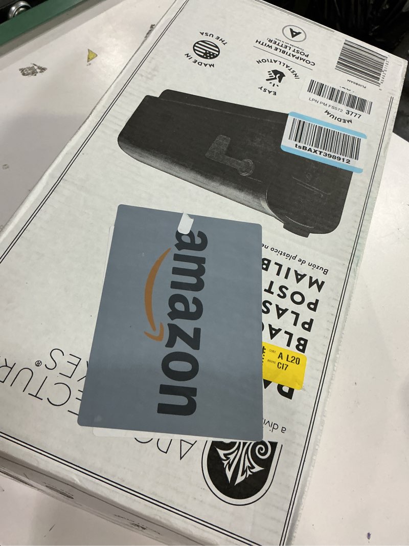 Condition photo showing Good Condition for Architectural Mailboxes Parsons Medium Capacity, Plastic Post Mount Mailbox, Black