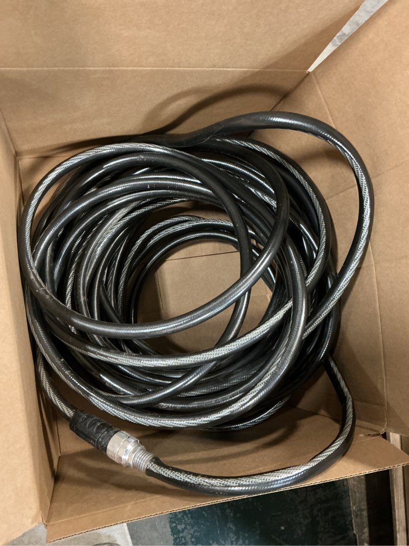 Condition photo showing As Is for Neverkink Max Teknor Apex 5/8-in x 100-ft Contractor -Duty Kink Free Vinyl Black Coiled Hose