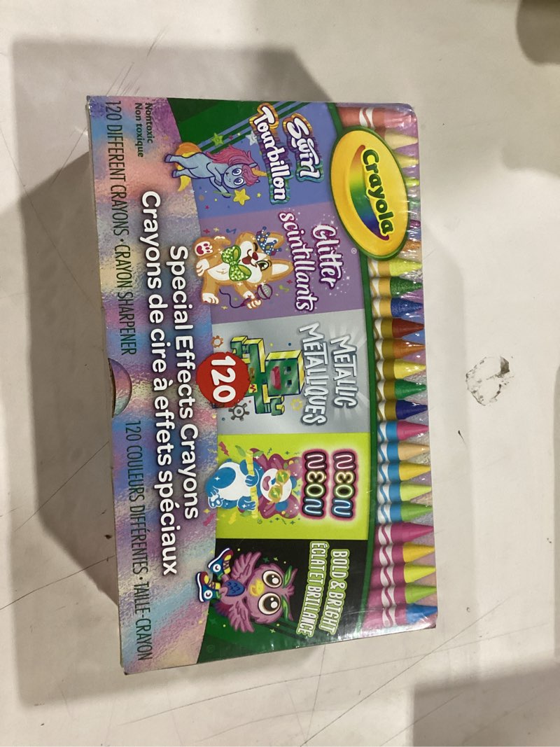 Condition photo showing New/Like New for Crayola Special Effects Bulk Crayon Set (5 Pack), 24 Crayons for Kids, Coloring Supplies for Arts & Crafts, Glitter, Pastel, Bold & Bright, Neon, Metallic [Amazon Exclusive]