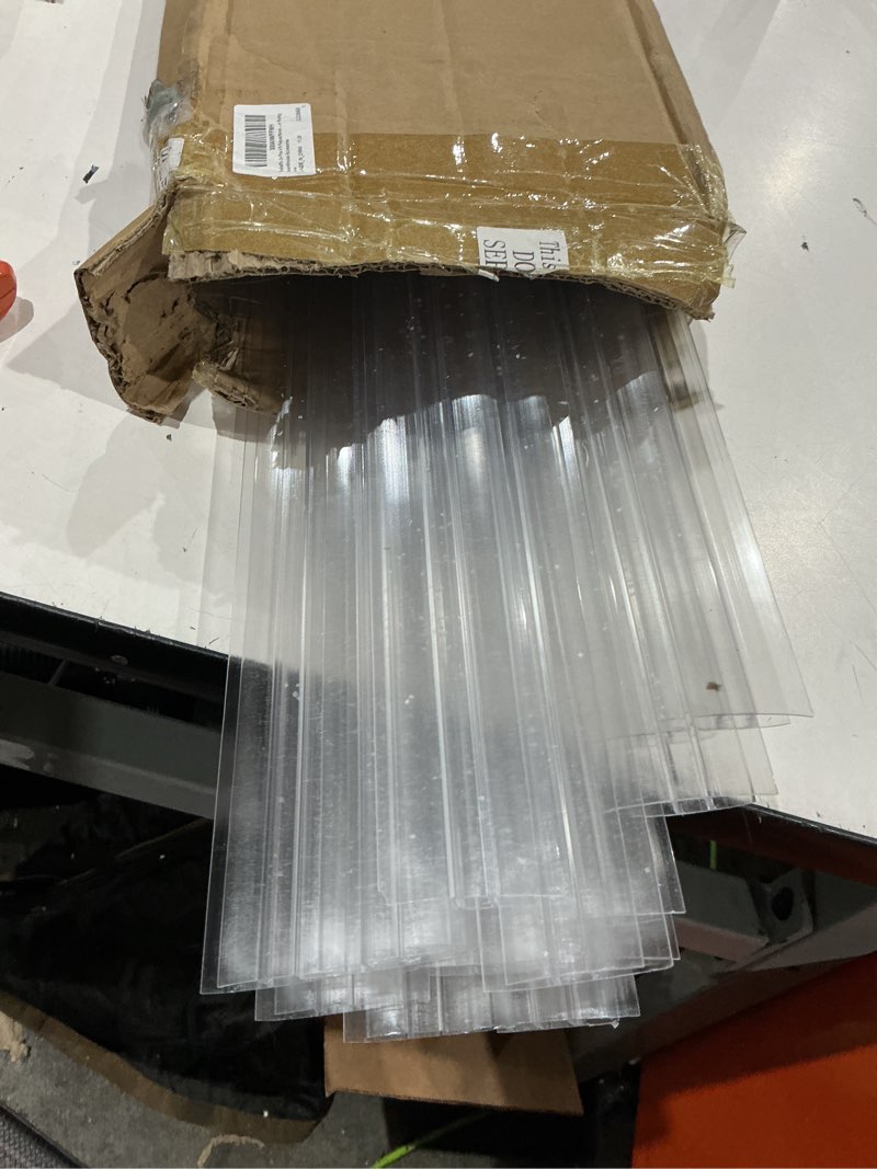 Condition photo showing As Is for tandefio 24 pcs 4 ft polycarbonate greenhouse panels h connectors fits 4 mm polycarbonate panels clear roofing greenhouse accessories 24 0.15 inch thick