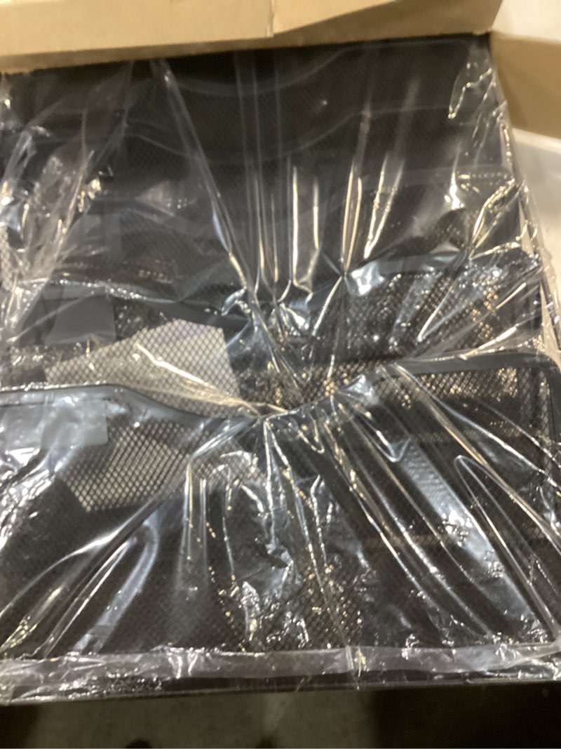 Condition photo showing New/Like New for EasyPAG 8 Pocket Mesh Wall File Organizer, Hanging Paper Folder Holder with Classify Label, Vertical Wall Mount Mail Organizer for Office Home Classroom, Black 8 Tier Black