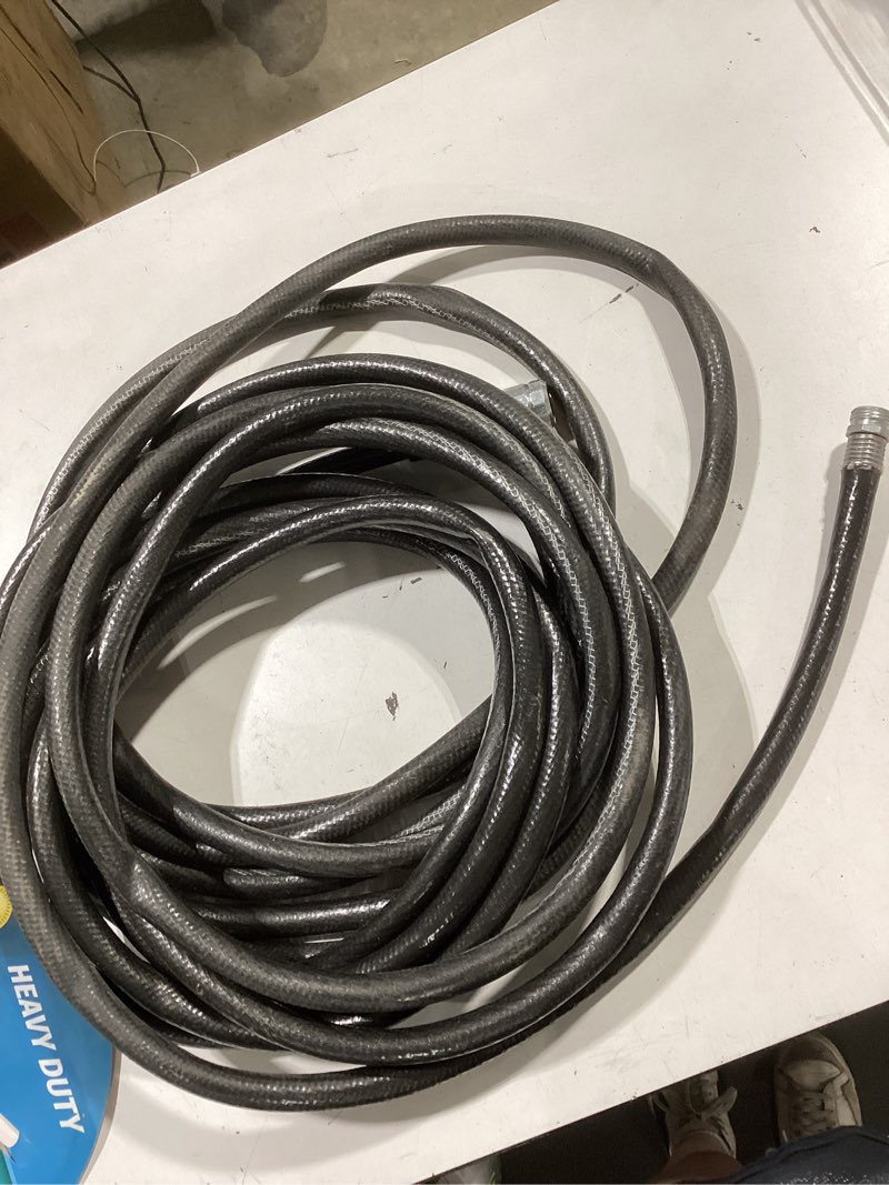 Condition photo showing As Is for neverkink teknor apex 5/8-in x 50-ft heavy kink free vinyl gray coiled hose