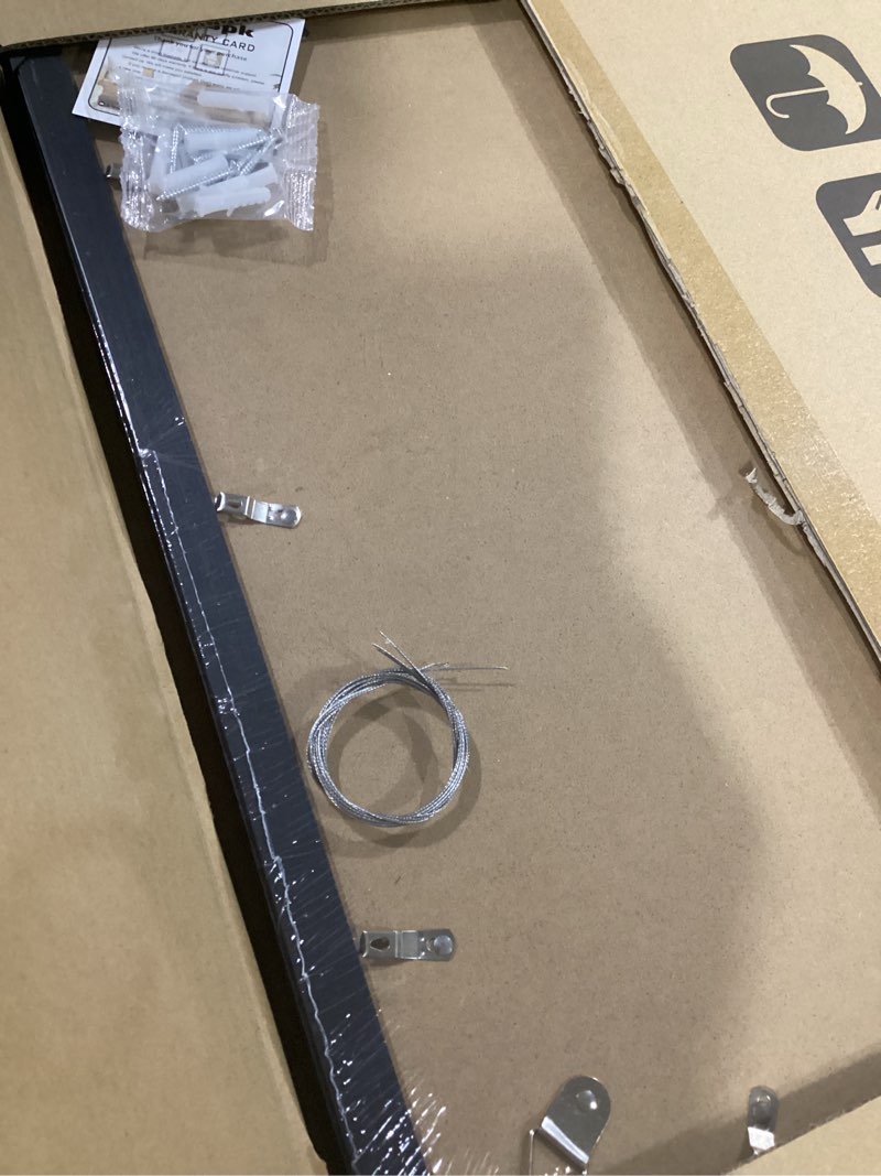 Condition photo showing Good Condition for 16x20 Poster Frame, Display Pictures 11X14 with Mat or 16x20 Without, Wall Hanging Frames, Black, 3 Pack Black 16X20