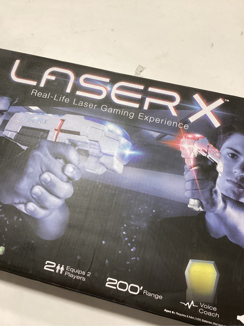Condition photo showing New/Like New for LASER X The Original Two Player Laser Tag Gaming Set, Blasters & Vest Sensors, Ages 6+