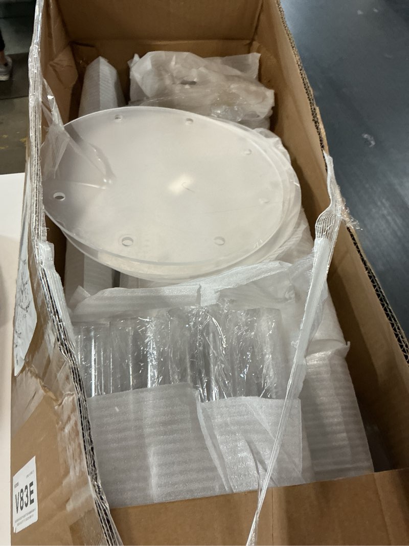 Condition photo showing Good Condition for 10pcs 8 arm acrylic candelabra candle holder for wedding,tall clear candlestick holders with shade for tables party grand event valentine's day dinner decoration (fit 0.8" led candles) 38.5"tall 10