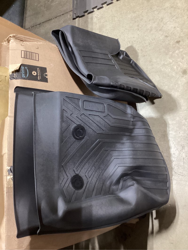 Condition photo showing Good Condition for kust floor mats for 2023-2026 honda accord accessories (include hybrid) upgrade dual-layer heel pad plate, tpe rubber car mats all weather protection 2 rows floor liners raised edge for ? accord 2023-2026 ? floor mats