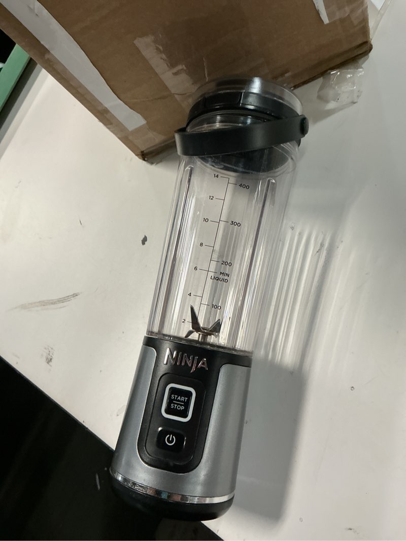 Condition photo showing Good Condition for Ninja BC151BK Blast Portable Blender, Cordless, 18oz. Vessel, Personal Blender-for Shakes & Smoothies, BPA Free, Leakproof-Lid & Sip Spout, USB-C Rechargeable, Dishwasher Safe Parts, Black