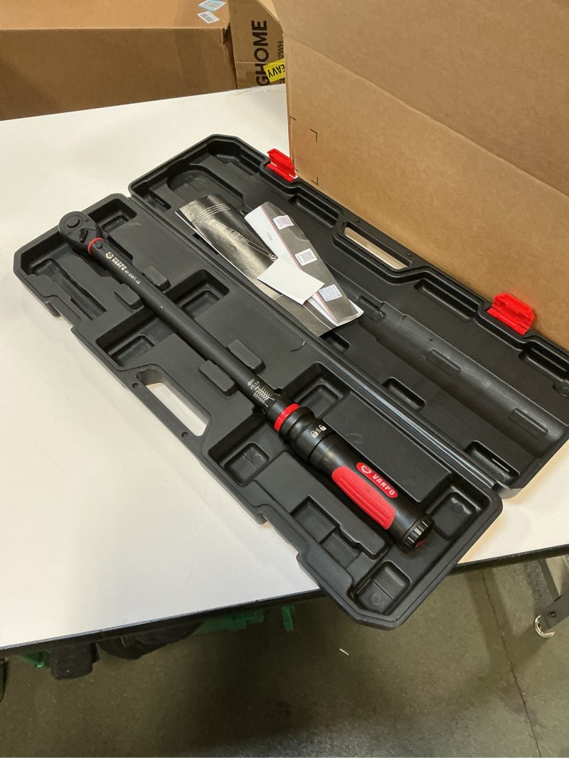 Condition photo showing New/Like New for VANPO Torque Wrench 1/2-Inch Drive, 30-250 ft.lb/40.7-339 Nm, 21.65“, 72 Tooth, TRP+ABS Plastic Hand