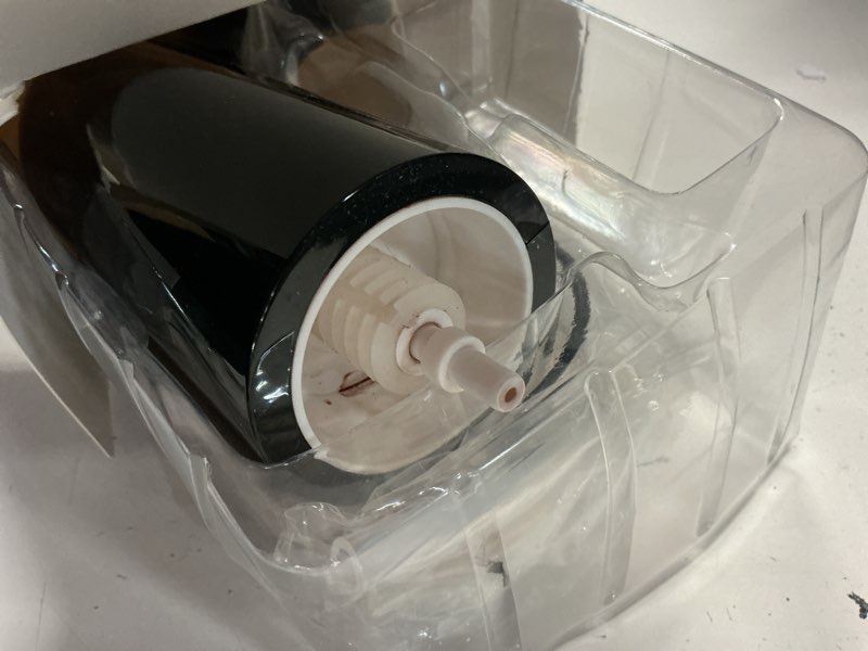 Condition photo showing As Is for fathers day gift electric wine aerator & automatic wine dispenser – 1-button instant aeration, decanter wine pourer for red & white wine, usb rechargeable wine accessories – best wine gift for men black