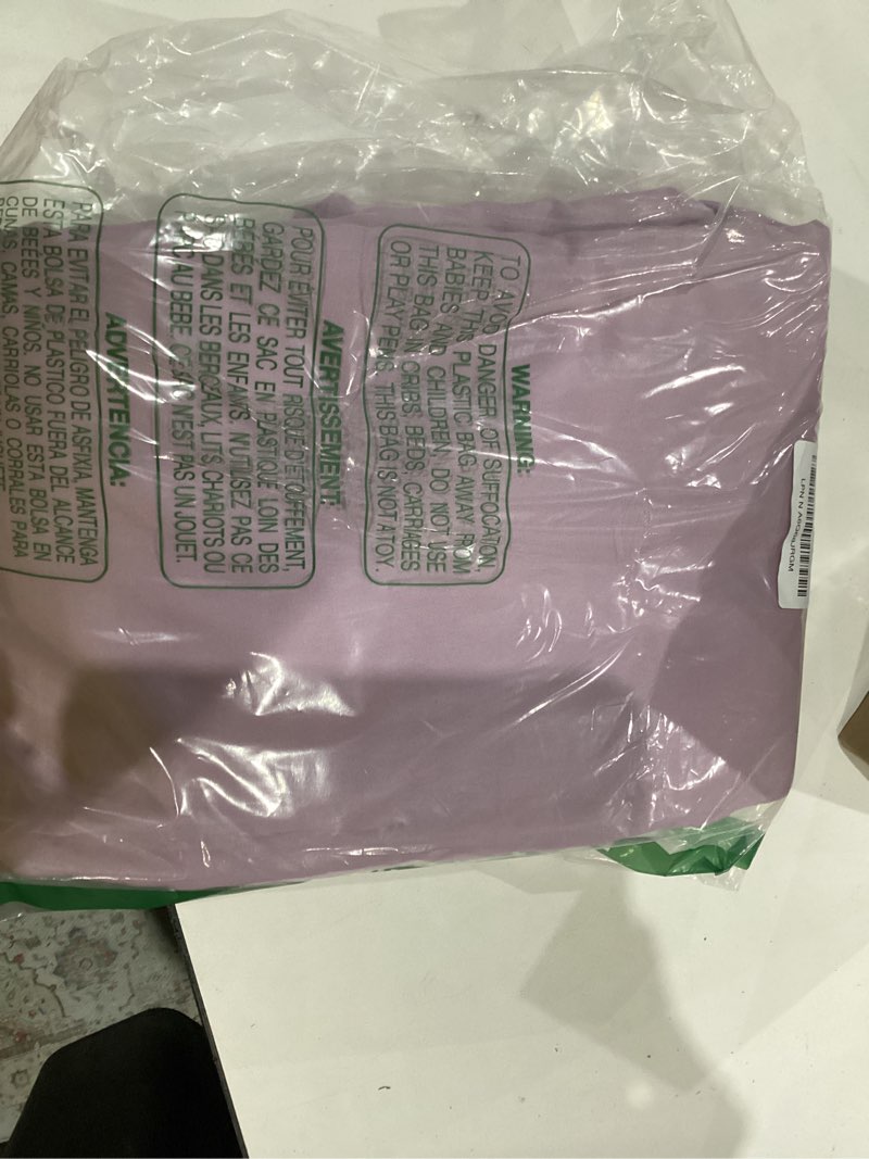 Condition photo showing As Is for 4 Pcs Hospital Bed Sheets Set, Soft Knitted Standard Sheets Quality, Include Fitted Sheet, Quilt Cover, Pillow Case and Blanket (Purple) 4 Purple