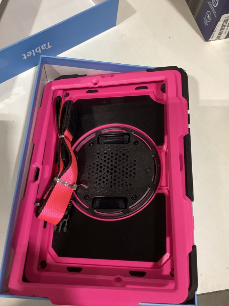 Condition photo showing As Is for seymac stock case for samsung galaxy tab a11+ plus/a9+ plus 11'', full-body drop protection case with screen protector pencil holder [360° rotating hand strap] &stand, pink+black pink+black a11+ plus/a9+ plus 11''