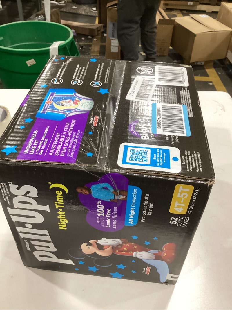 Condition photo showing New/Like New for Pull-Ups Boys' Night-Time Potty Training Pants, Size 4T-5T Overnight Training Underwear (38-50 lbs), 52 Ct