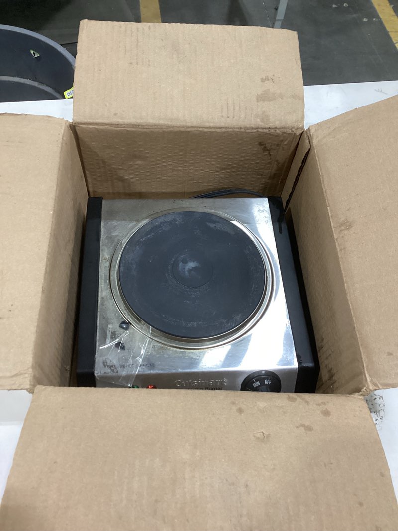 cuisinart cb-30p1 cast-iron single burner, stainless steel