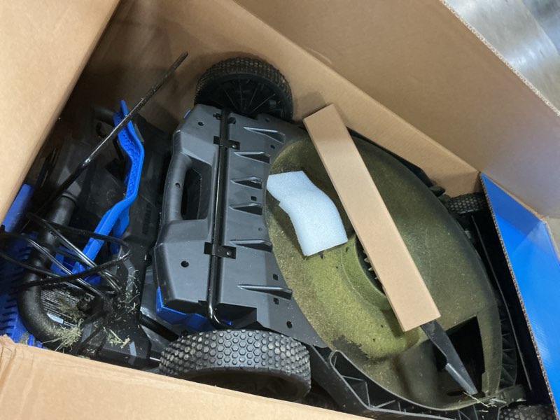 Condition photo showing As Is for kobalt 40-volt 21-in brushless battery push lawn mower 6 ah (battery and charger included)
