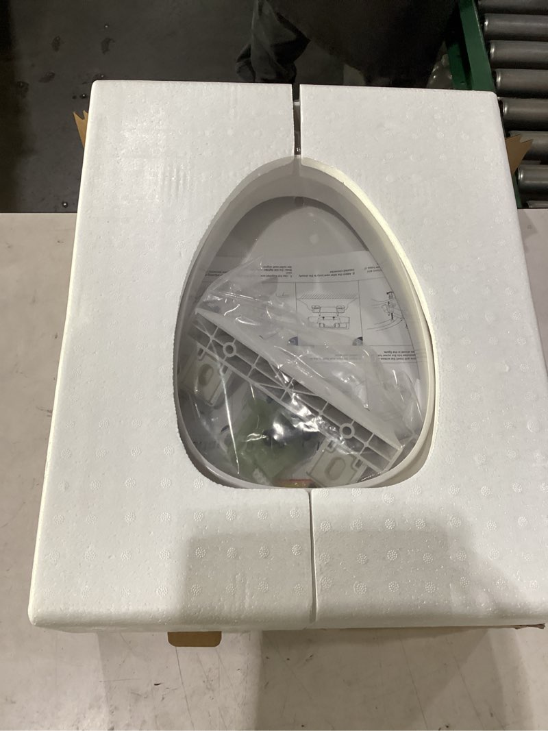 Condition photo showing New/Like New for elongated toilet seat risers for seniors, slow close, elevated toilet seat, heavy duty, never loosen, raised toilet seat elongated bowl, white(18.5”)