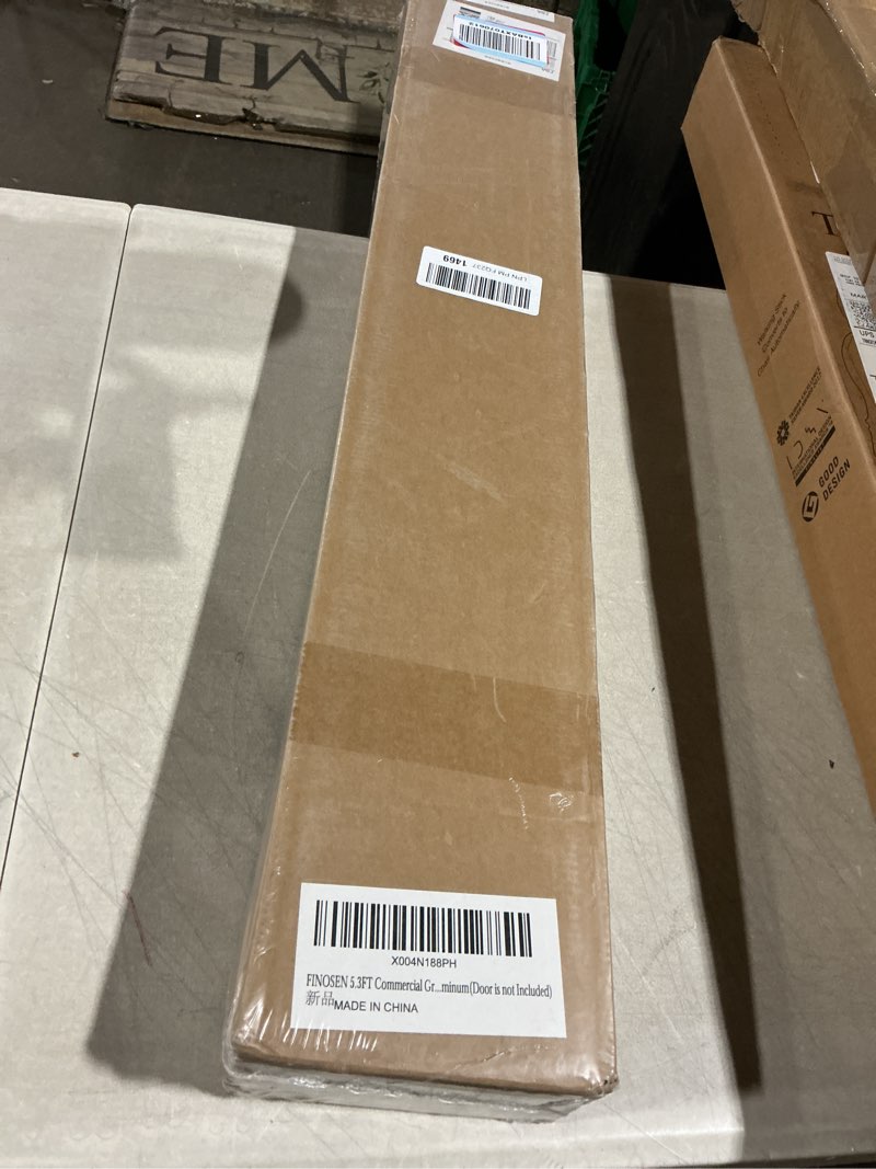 Condition photo showing New/Like New for 5.3ft commercial grade sliding pocket door hardware track kit,top mount,heavy duty,smoothly and quite,easy to install,aluminum(door is not included)