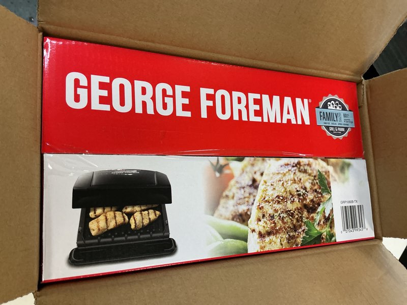 Condition photo showing Good Condition for George Foreman 4-Serving Removable Plate Grill and Panini Press  Black  GRP1060B